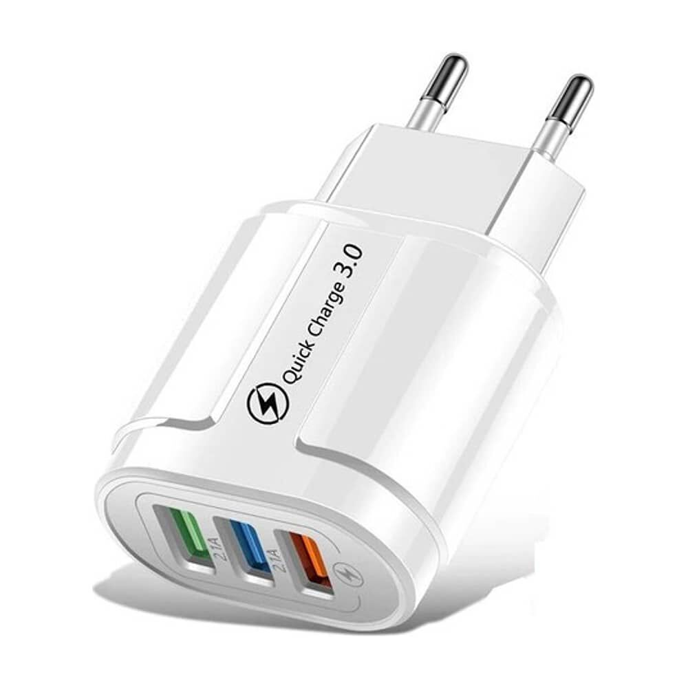 Cargador De Pared Casa Celular 3 Usb 3.5 Amp Carga R&aacute;pida Sin Cable image number 0.0