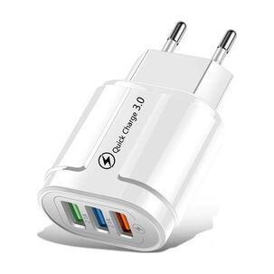 Cargador De Pared Casa Celular 3 Usb 3.5 Amp Carga R&aacute;pida Sin Cable