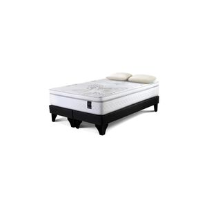 Cama Europea Rosen Art 4 / King / Base Dividida + Almohadas