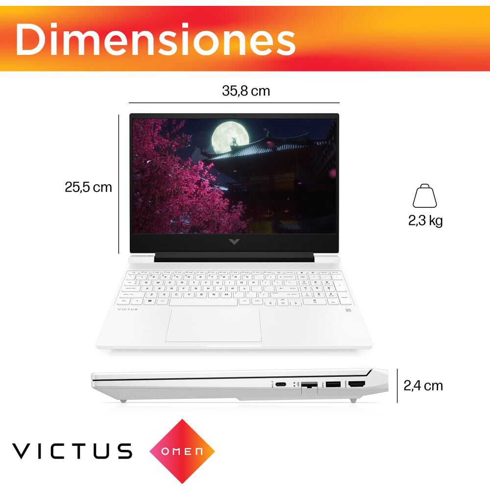 Notebook Gamer 15,6" HP Victus 15-FB2028LA / AMD Ryzen 5 / 8 GB RAM / Nvidia Geforce RTX 2050 / 512 GB SSD image number 7.0