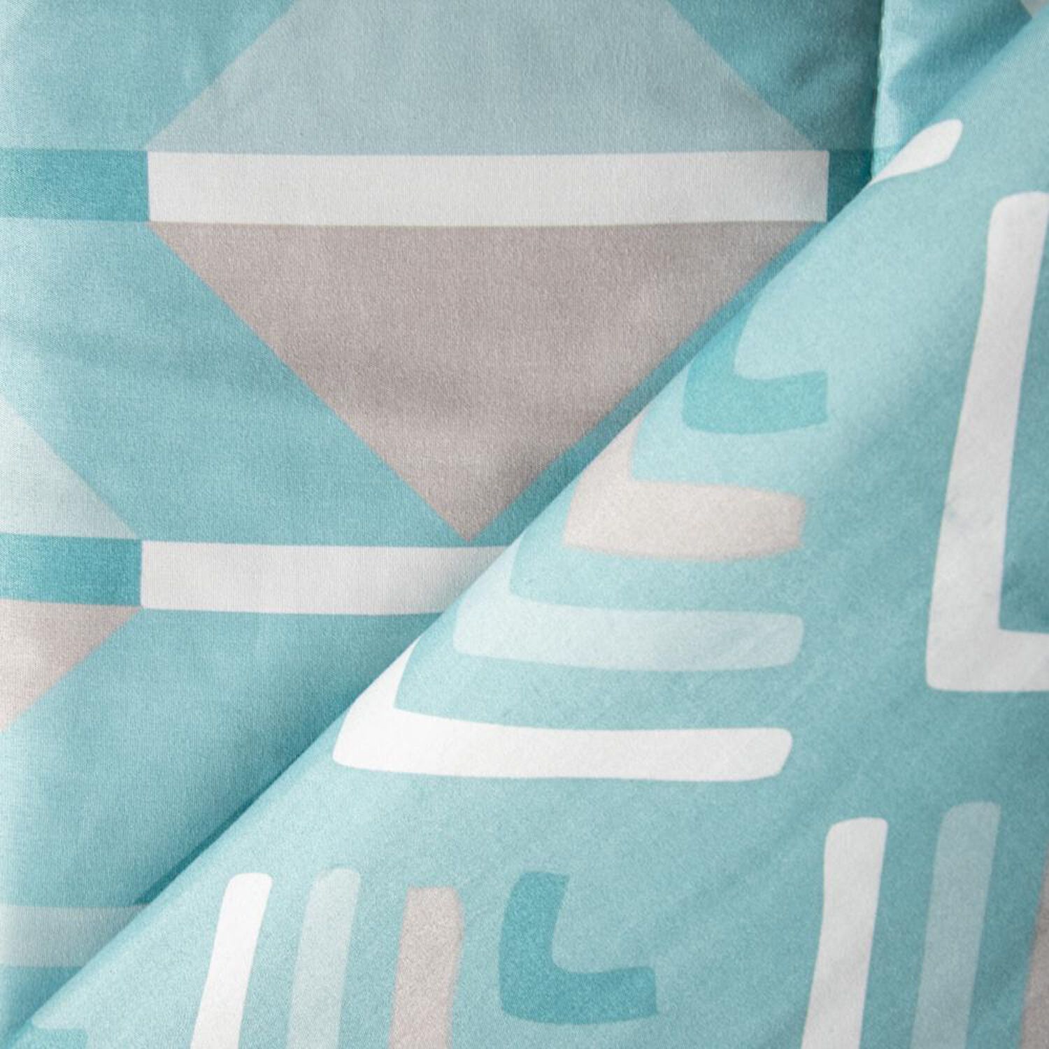 Set Plum&oacute;n + 2 Almohadas Estampadas Casaideal Aqua / 2 Plazas image number 2.0