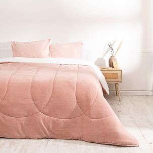 Plumon Coral Sherpa 2 Plazas Rosa