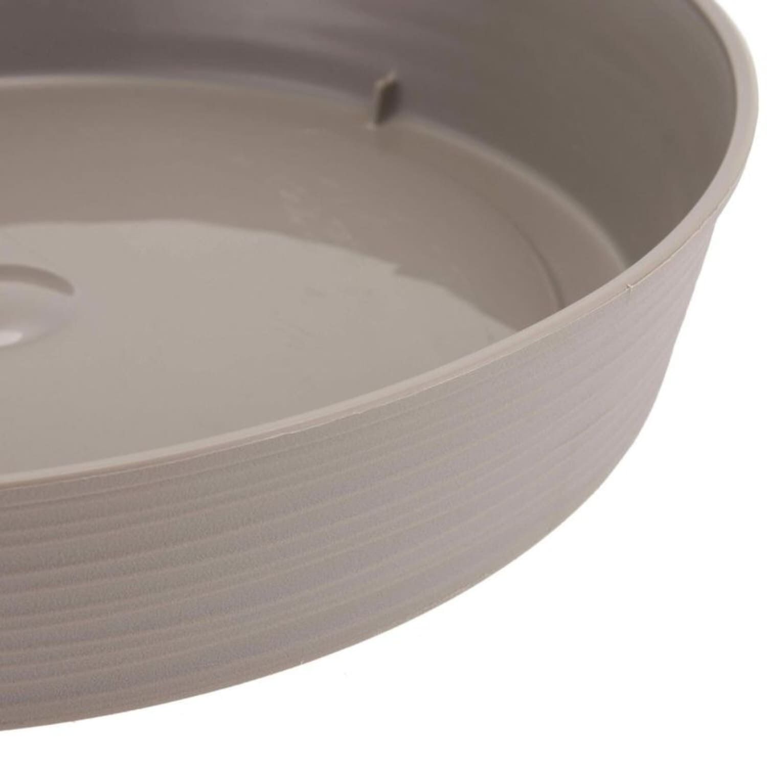Pack X4 Plato Maceta Estilo Piedra 2523 Centimetros Taupe / Gris Reyplast image number 0.0