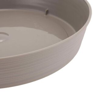 Pack X4 Plato Maceta Estilo Piedra 2523 Centimetros Taupe / Gris Reyplast
