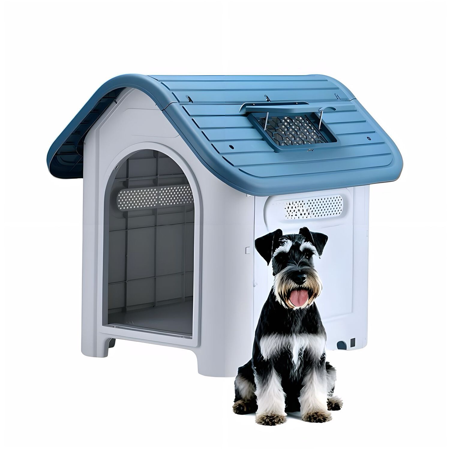 Casa De Perro Mascota Exterior Mediana 75cm Azul Lubabycas image number 0.0
