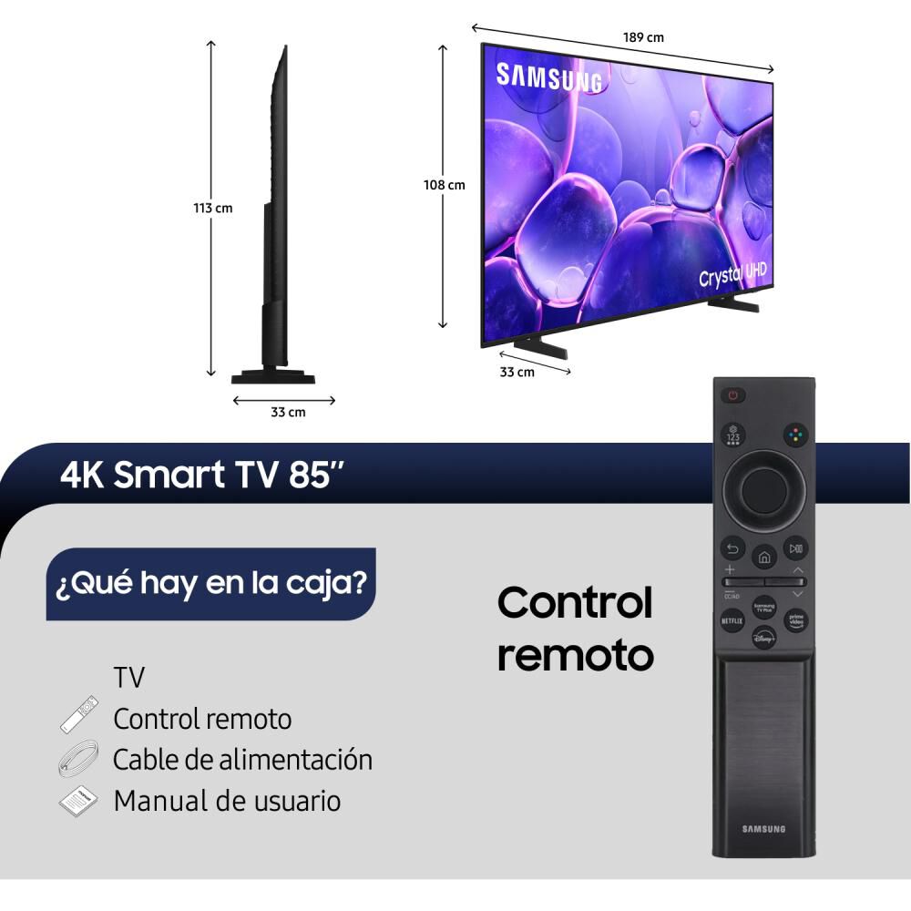 Led 85" Samsung UN85U8000FGXZS / Ultra HD 4K / Smart TV image number 2.0