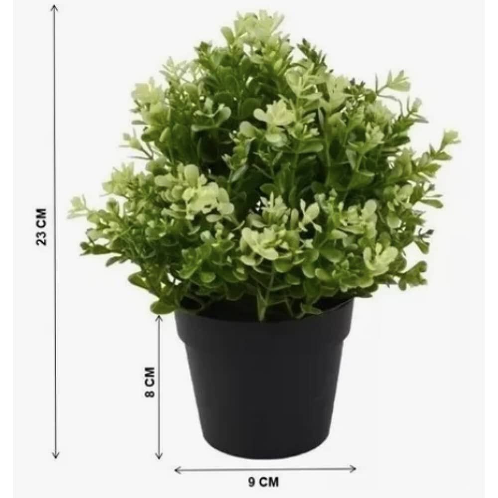 Planta Mil&aacute;n Artificial Macetero Decoraci&oacute;n Hogar 23cm image number 2.0