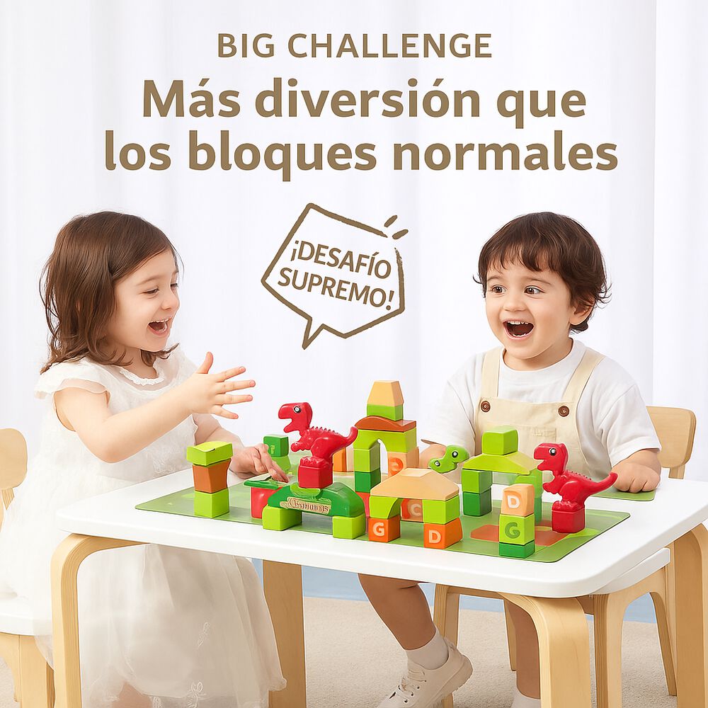 Juguete Bloque 22 Piezas Dinosaurios Para Niños image number 3.0