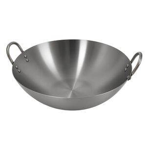 Disco Wok Redondo Acero Profesional 55cm Con Azas De Cocina