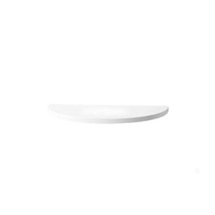 Repisa Flotante Semicircular Moderna Madera Blanca 45cm