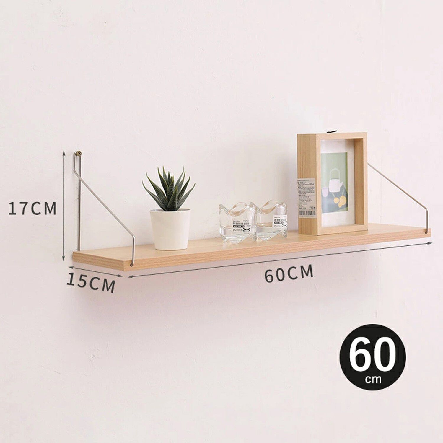 Estantes Flotantes De Madera Para Dormitorio Cocina Ba&ntilde;o 4pcs image number 6.0