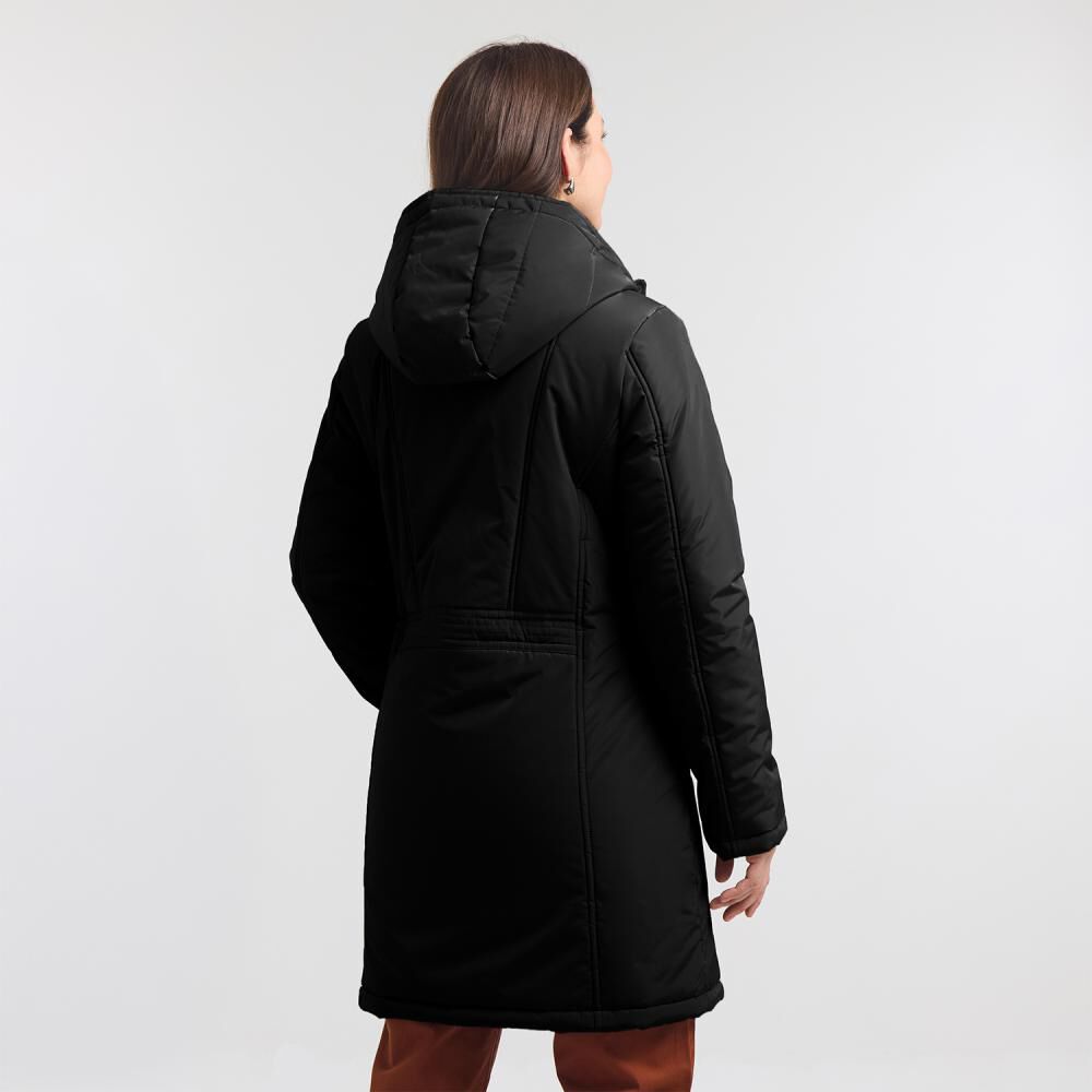 Parka Larga Regular Cuello Alto Con Capucha Mujer Geeps image number 1.0