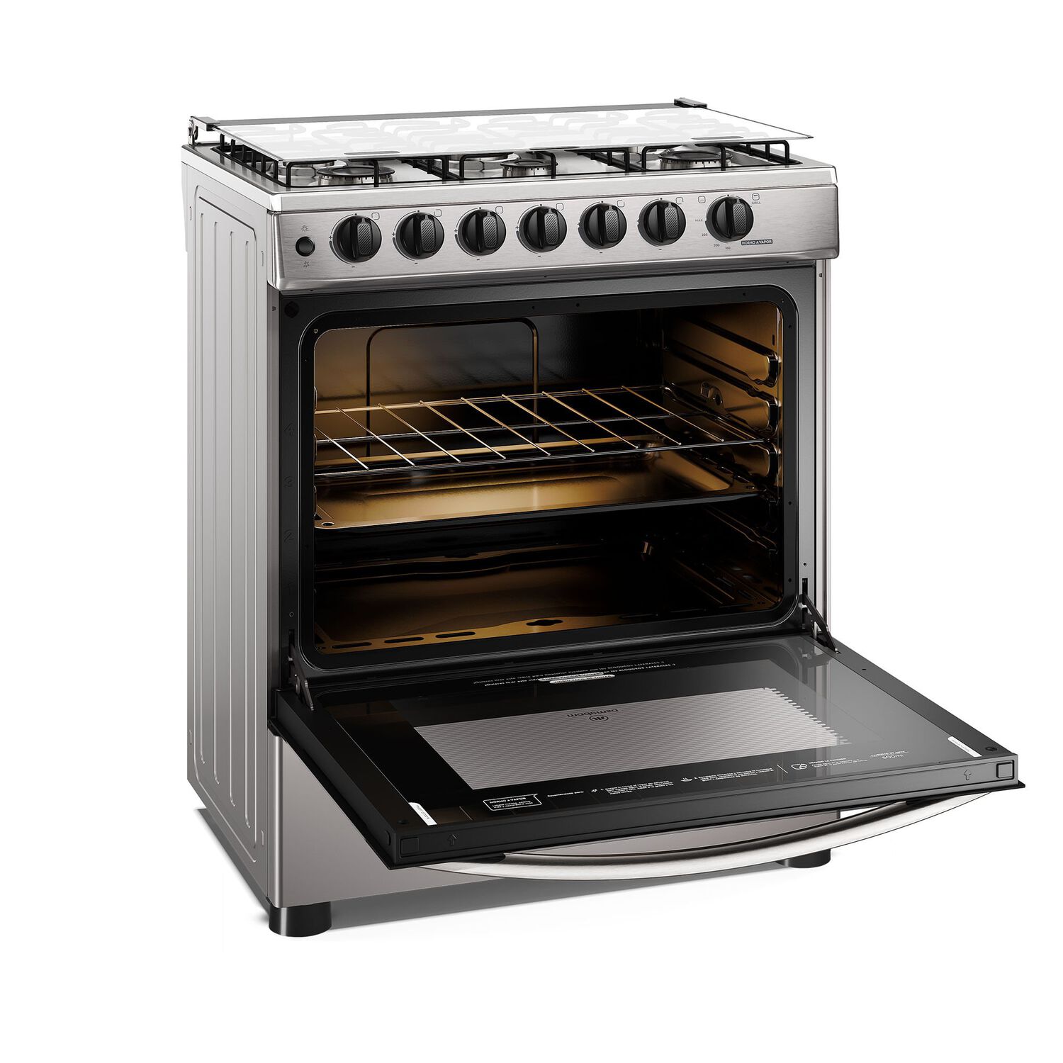 Cocina A Gas 6 Platos Horno Vapor Y Parrillas Alambr&oacute;n Fm6lsc Inox image number 5.0