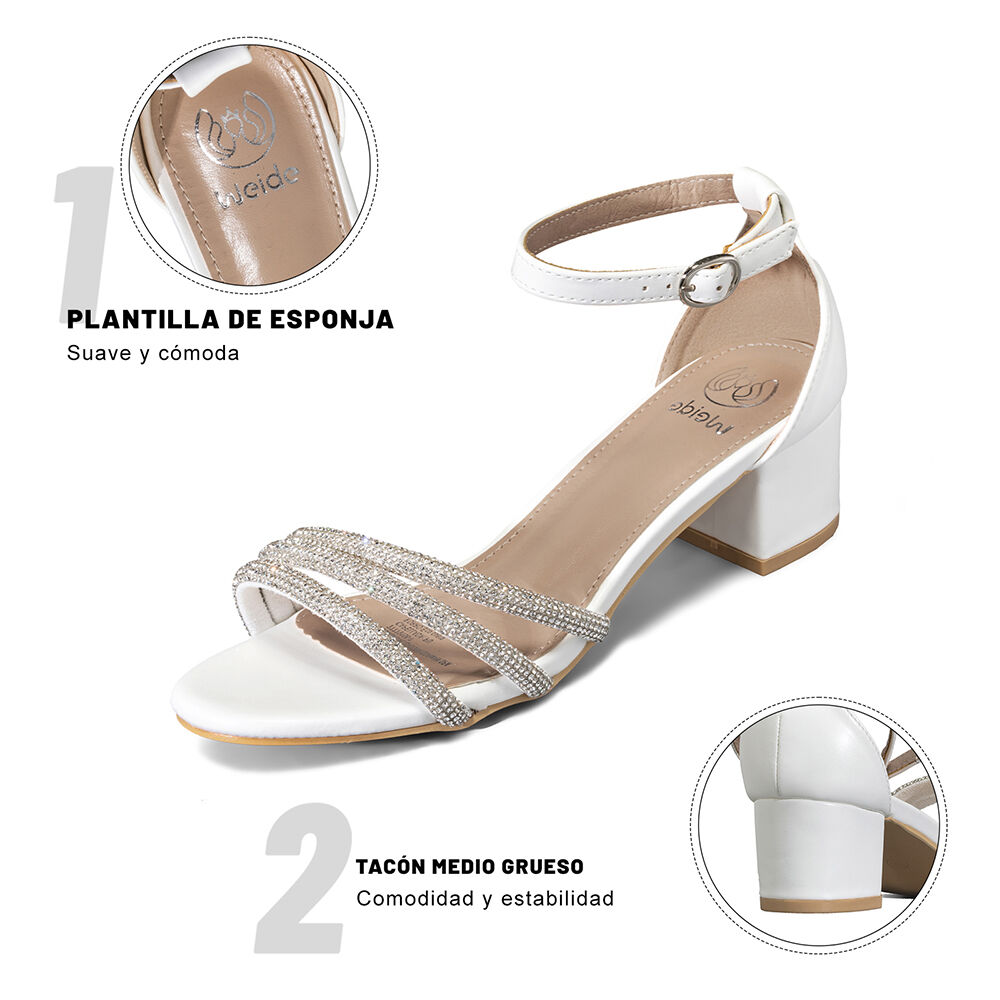 Sandalia Taco Grueso Elegante Moda Mujer Weide Gh175 image number 9.0