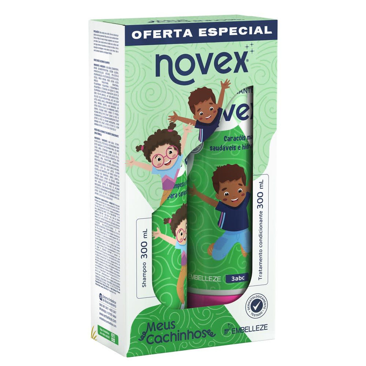 Kit Shampoo Y Acondicionador Meus Cachinos 300ml Novex image number 0.0
