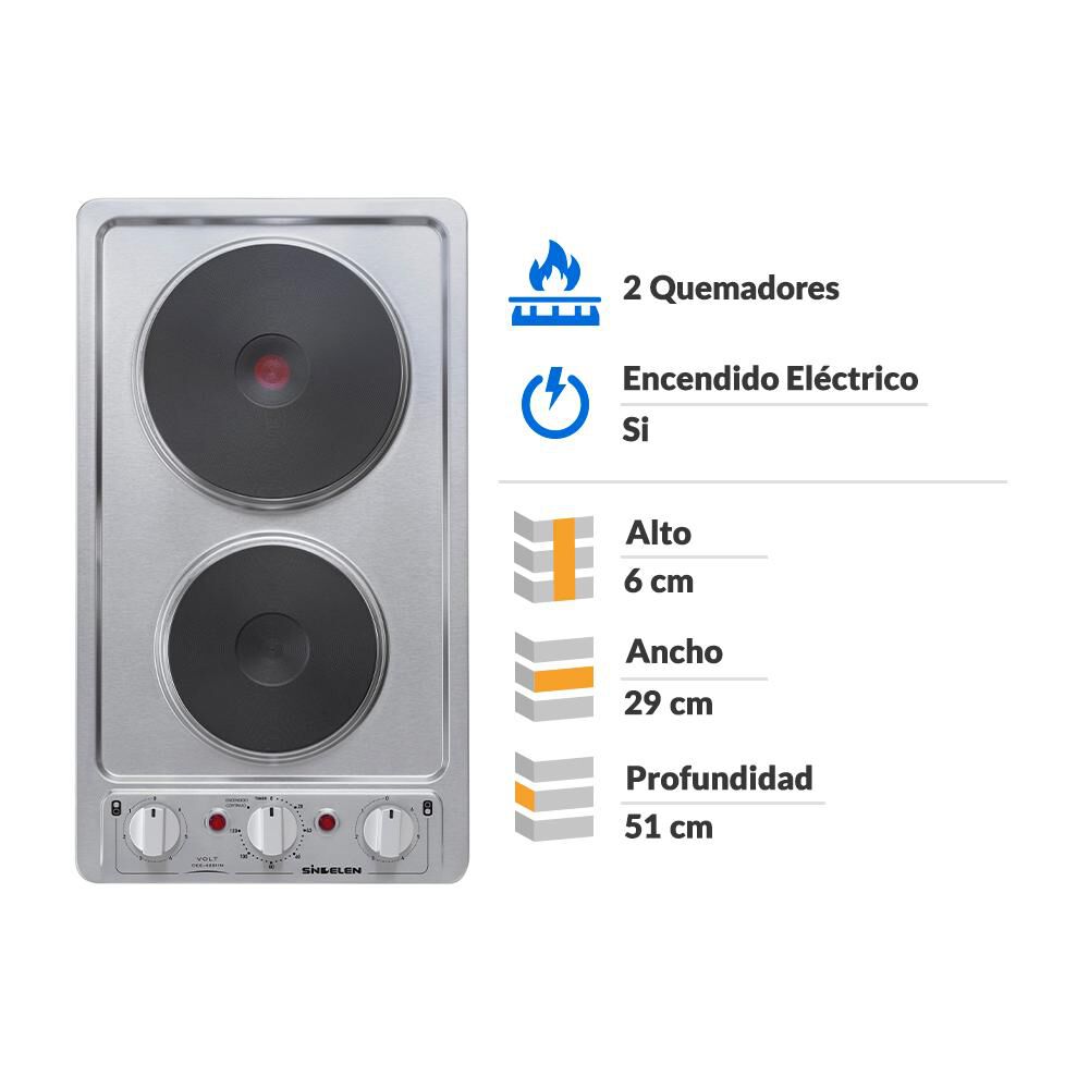 Encimera Eléctrica Sindelen CEE-4251IN / 2 Quemadores image number 1.0