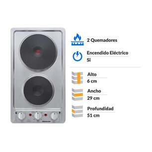 Encimera El&eacute;ctrica Sindelen CEE-4251IN / 2 Quemadores