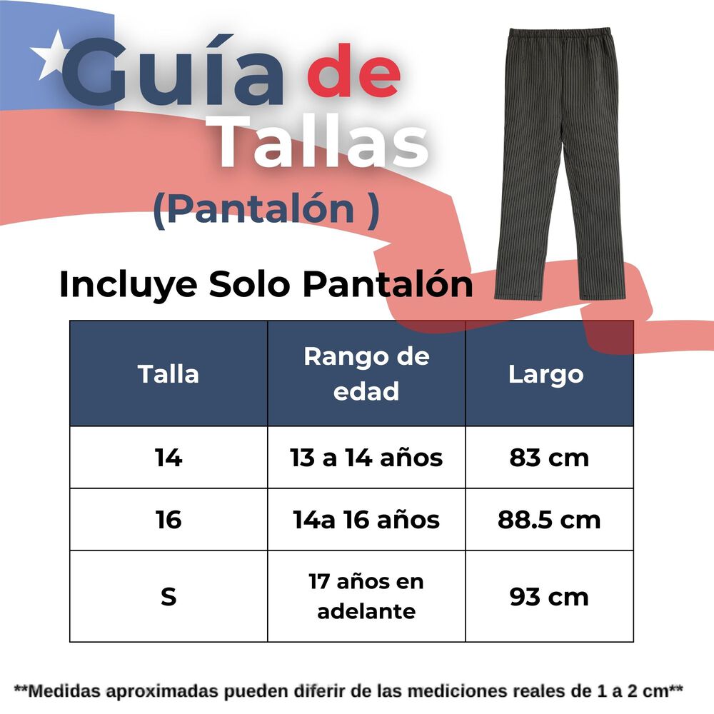 Pantal&oacute;n Huaso Juvenil Gris Con Rayas Fiestas Patrias image number 2.0