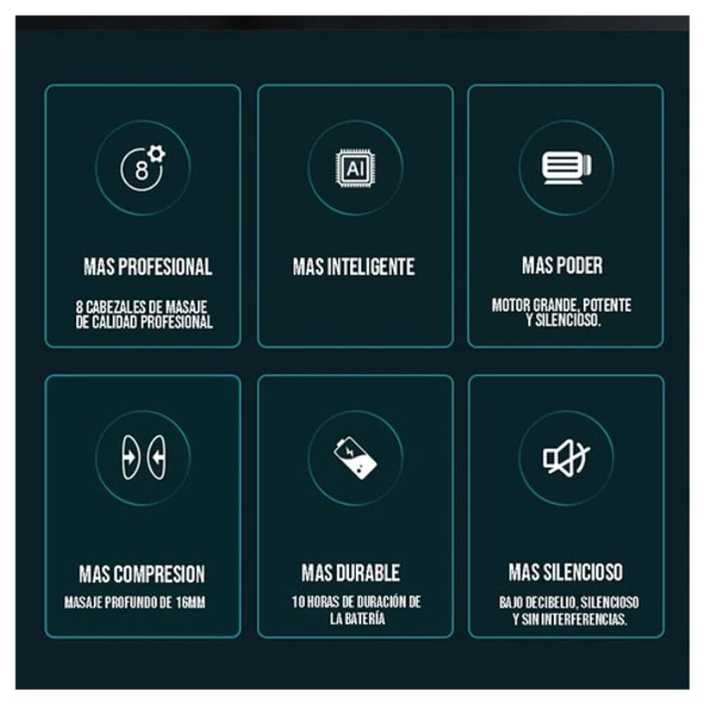 Pistola Masajeador Muscular Masaje El&eacute;ctrico Digital image number 2.0