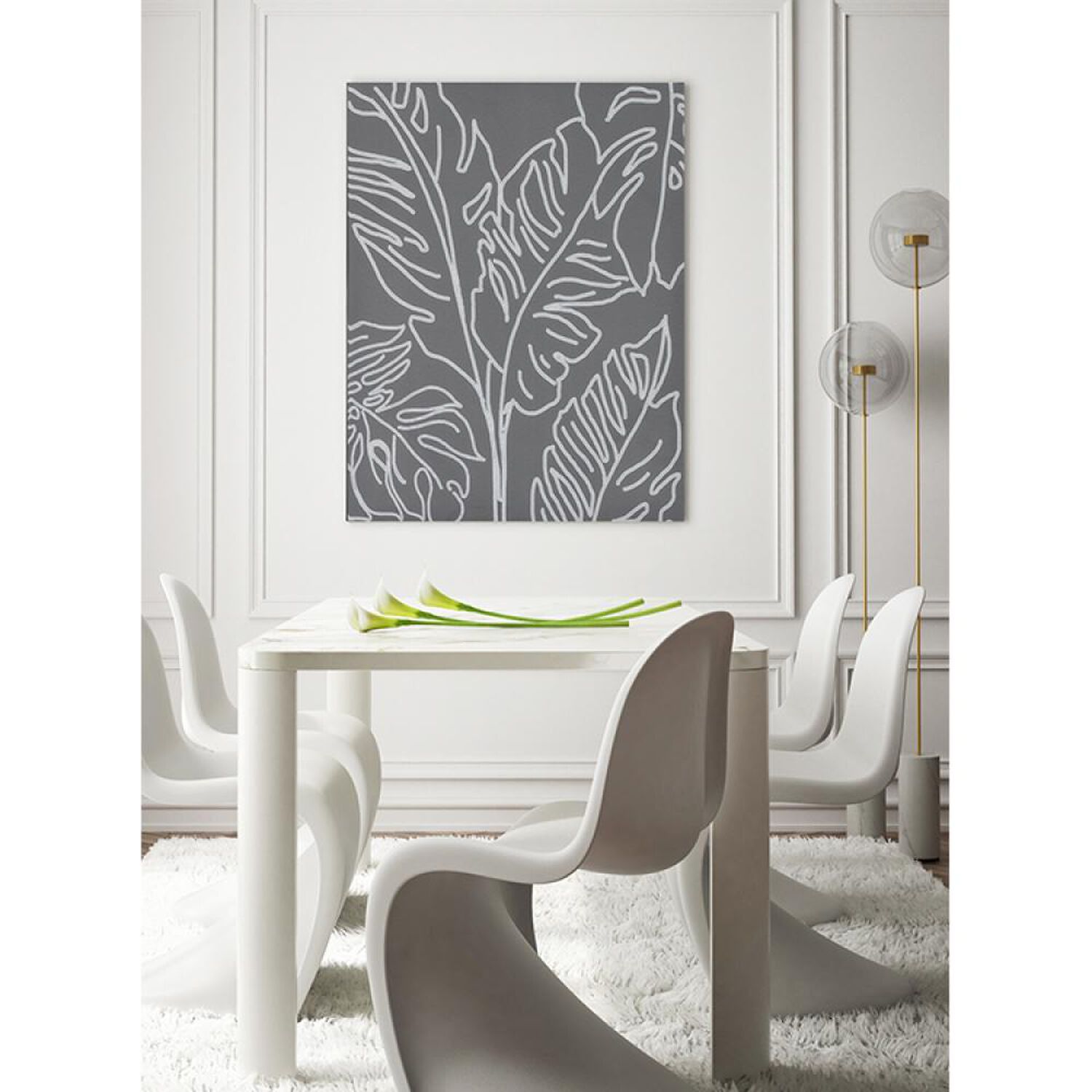 Cuadro Hoja Gris 40x50 image number 0.0