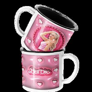Taza Enlozada Lechera Barbie Pelicula Corazones Muñeca