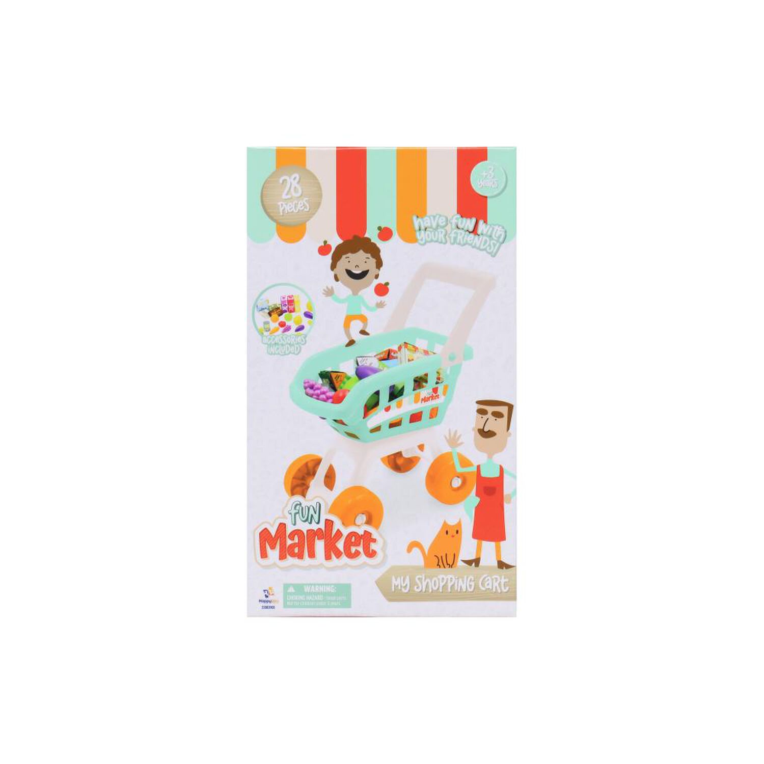 Mini Carrito De Supermercado Happy Line 28 Pzas image number 0.0