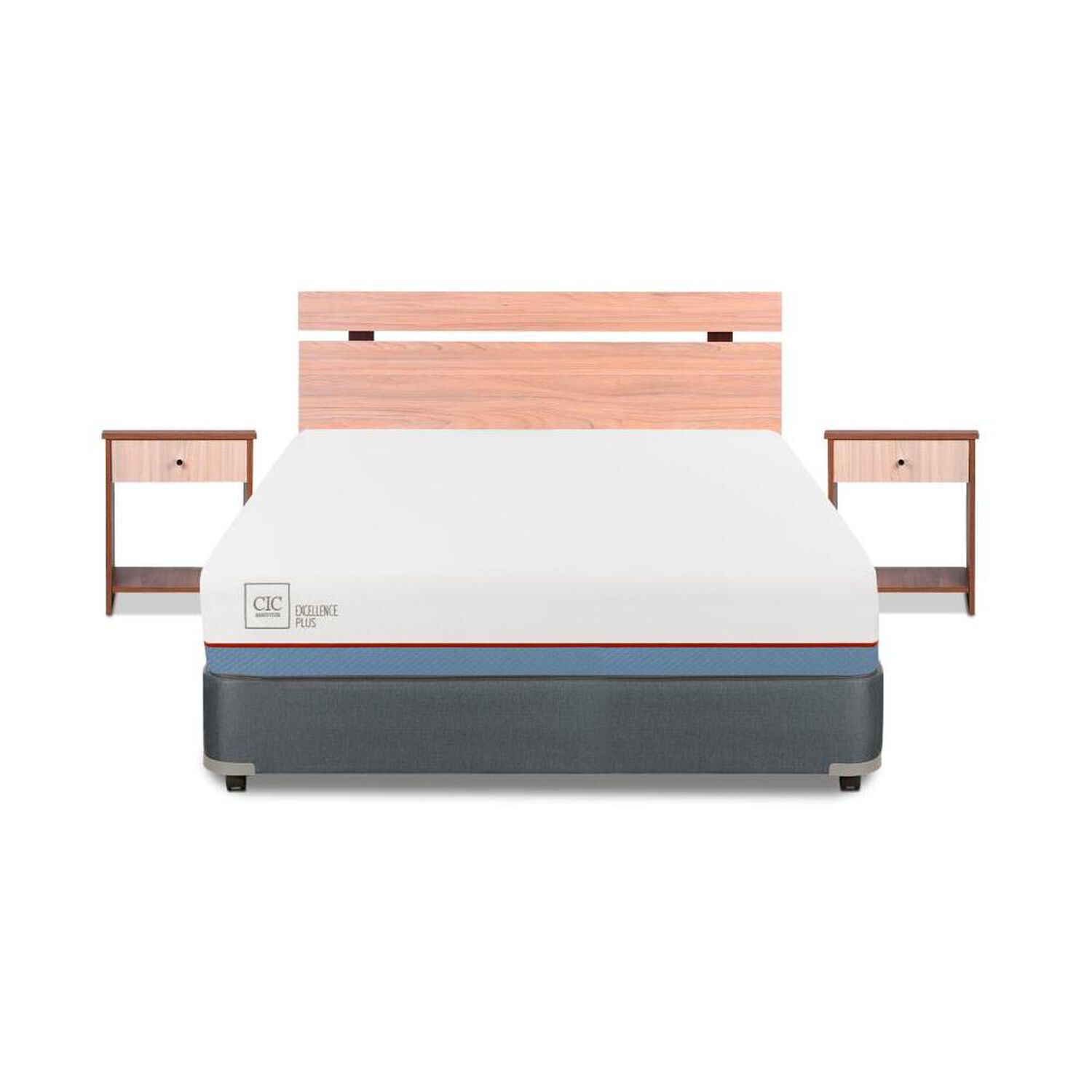Cama Americana Cic Excellence / Full / Base Normal + Set De Maderas image number 0.0
