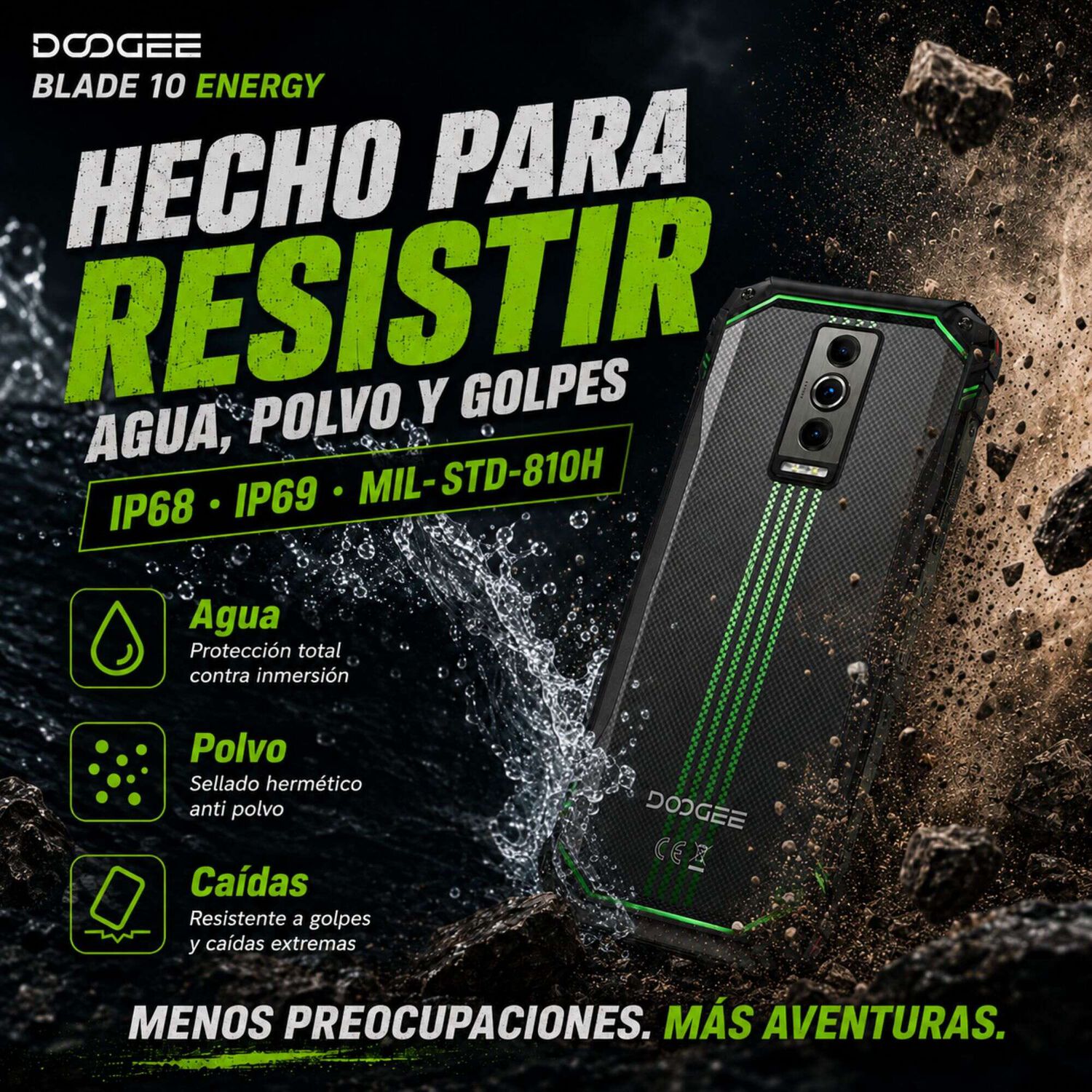 Doogee Blade 10 Energy | Celular Rugged Delgado Ip68 image number 2.0