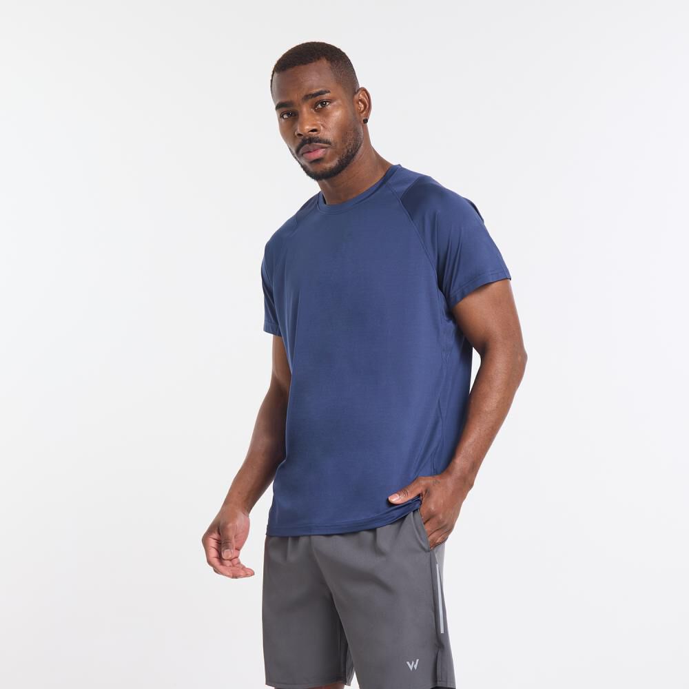Polera Deportiva Manga Corta Cuello Redondo Hombre Wetland image number 2.0