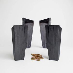 Kit 4 Patas Universales Para Cama Europea - Negro 24 Cm