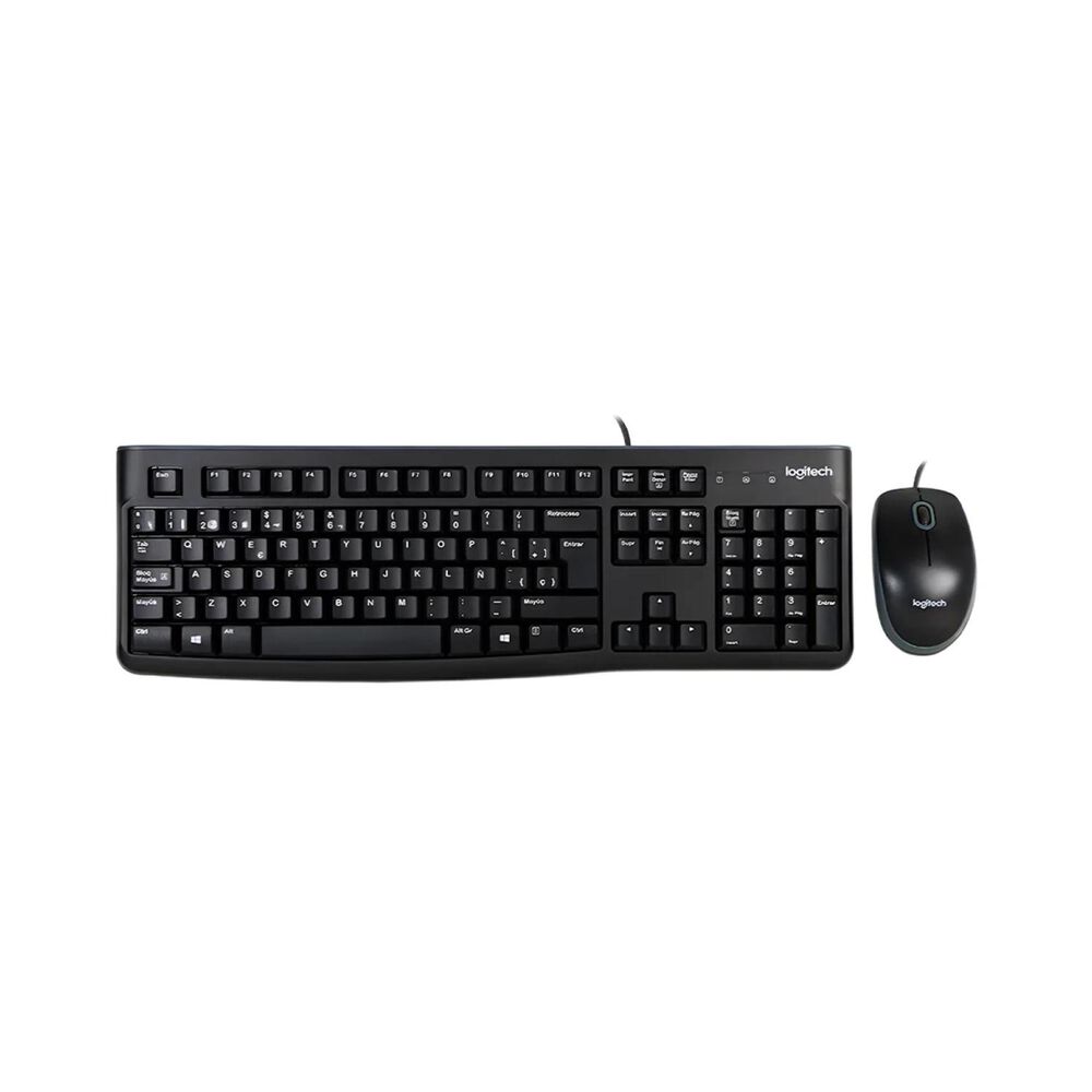 Kit Teclado Y Mouse Usb Alambricos Negro Mk120 image number 0.0