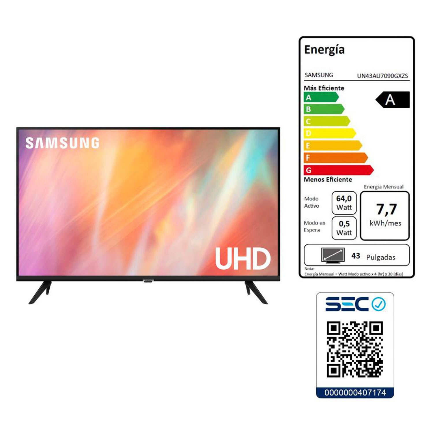 Led 43" Samsung AU7090 / Ultra HD 4K / Smart TV image number 4.0