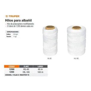 Hilo Propipropileno Multifilamento Para Alba&ntilde;il Truper
