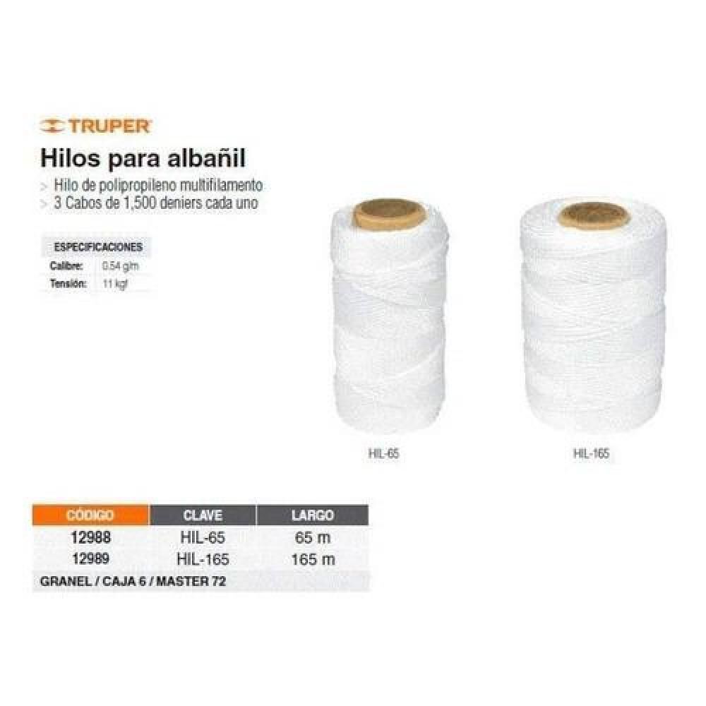 Hilo Propipropileno Multifilamento Para Albañil Truper image number 1.0
