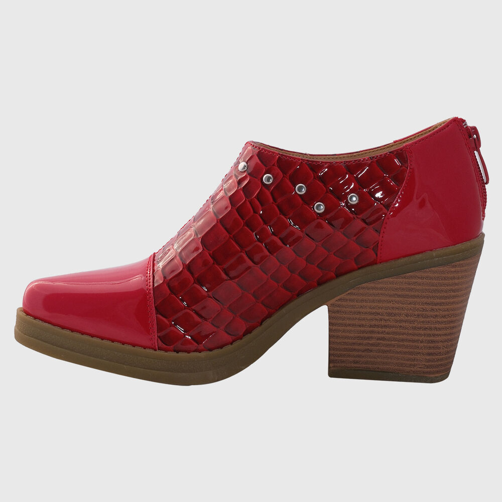 Botin Puntiagudo Tachas Rojo image number 4.0