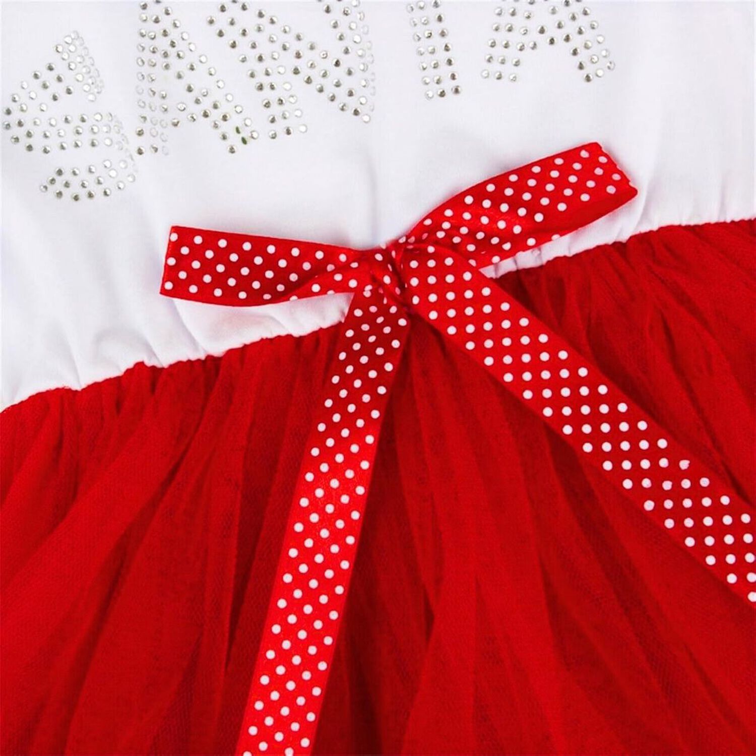 Vestido De Navidad Para Ni&ntilde;as Con Tul 2 A 6 A&ntilde;os Manga Larga Brillo De Navidad image number 4.0