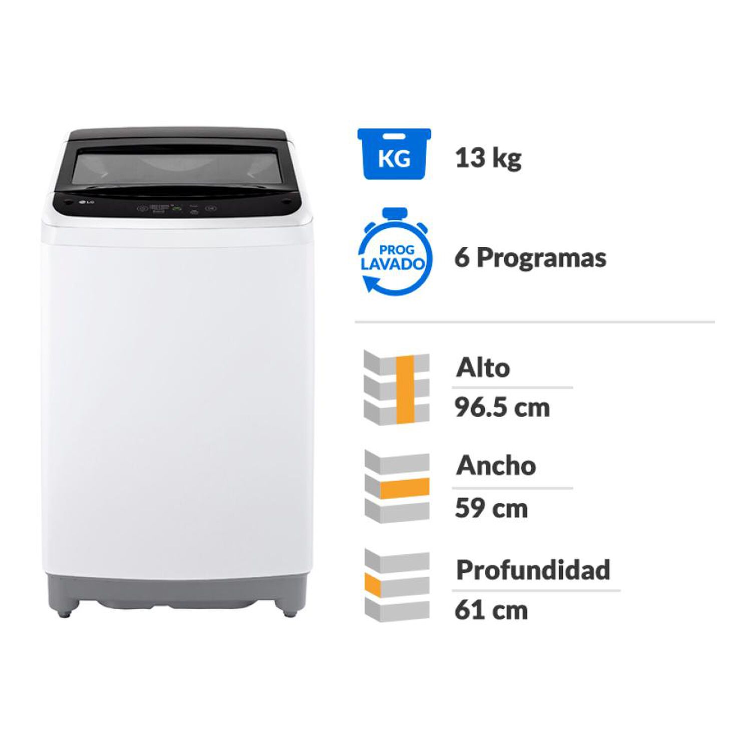Lavadora Lg Wt13wvtb / 13 Kilos image number 1.0