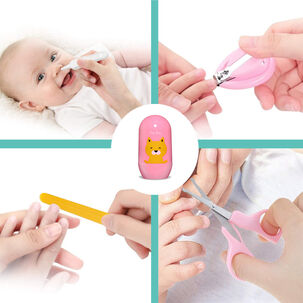 Set Manicure Cortauña Tijera Manicura Bebe Guagua Con Caja