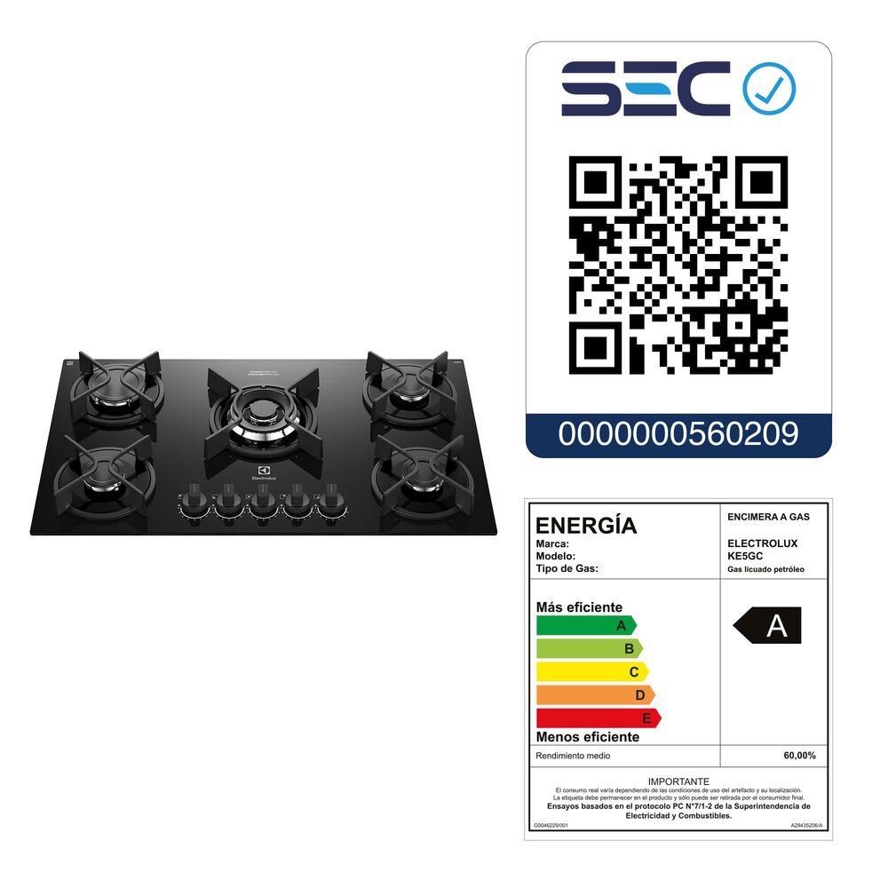 Encimera A Gas 5 Platos Experience Multi Llama Ke5gc image number 11.0