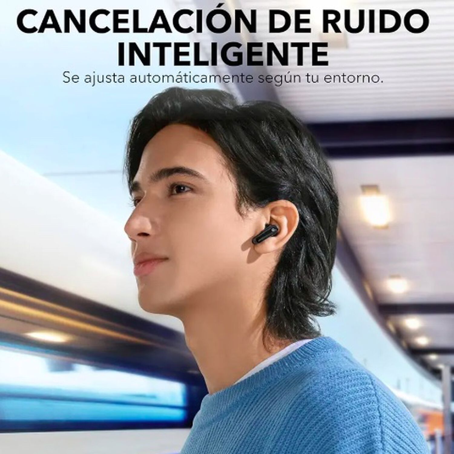 Auriculares Inal&aacute;mbricos Color Negro image number 1.0