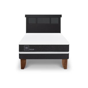 Cama Europea Cic Ortopedic / 1.5 Plazas / Base Normal + Respaldo