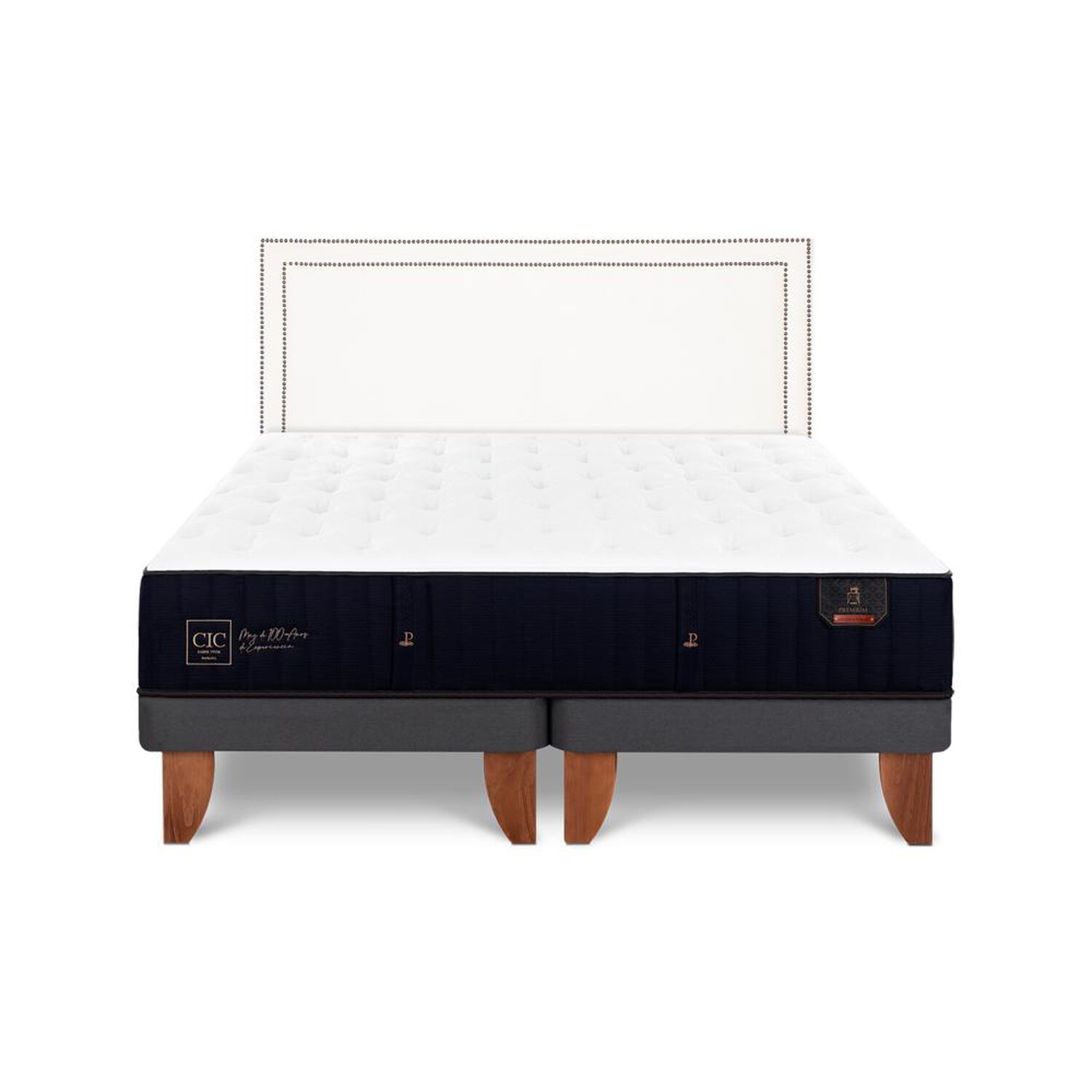 Cama Europea Cic Premium / King / Base Dividida + Respaldo image number 0.0