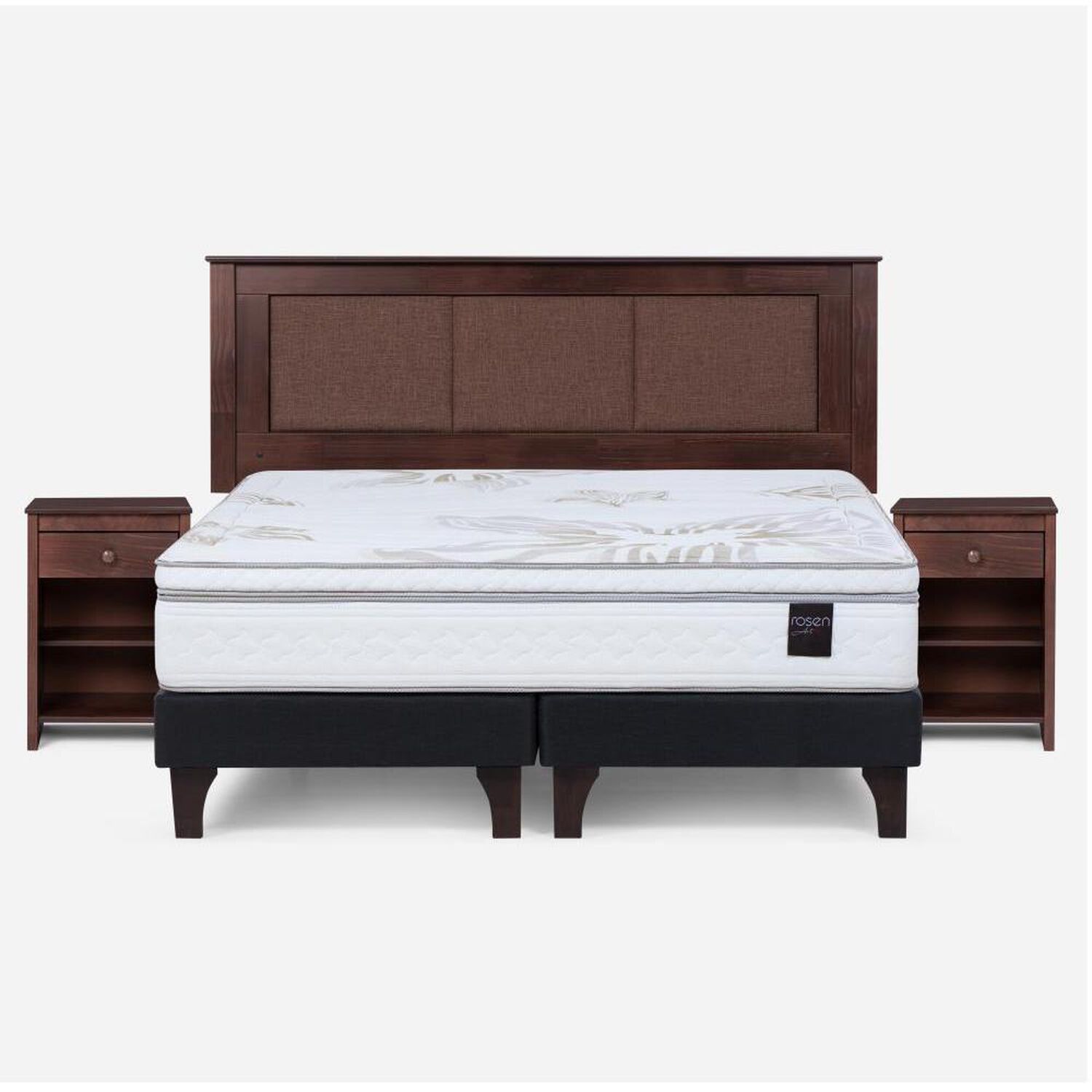 Cama Europea Rosen Art 4 / King / Base Dividida + Set De Maderas image number 0.0