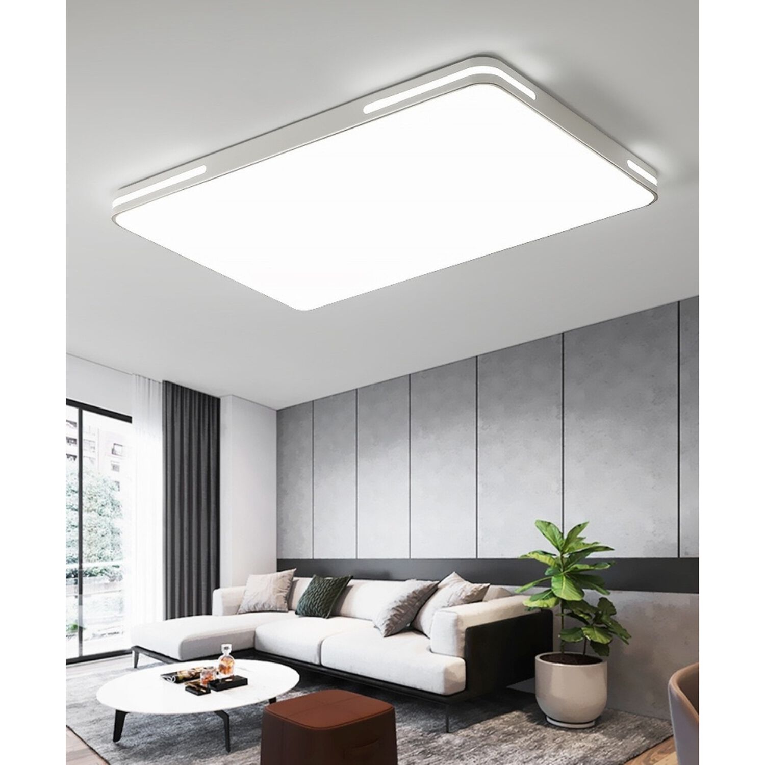 L&aacute;mpara De Techo Led 90x60cm 96w By Lubabycas image number 7.0
