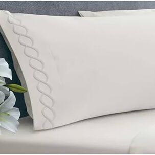 Juego De Sabanas 1.5 Plazas 210 Hilos Bordadas