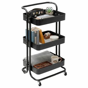 Carro Organizador Met&aacute;lico Decoteam 3 Estantes Con Ruedas