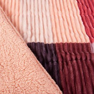 Plumon Corduroy Coral Sherpa Estampado 2 Plazas Pangui