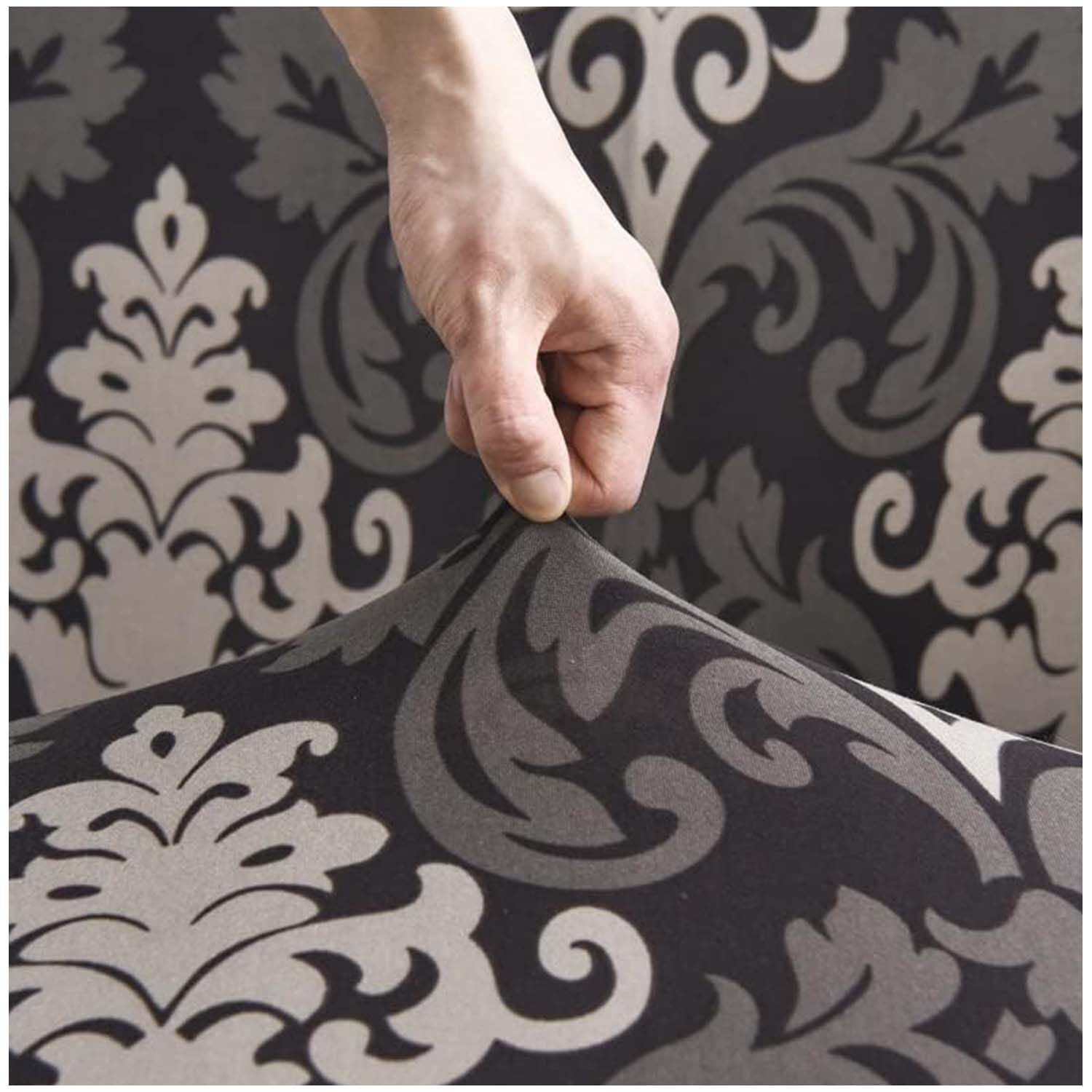 Funda De Futon Elasticado Gris image number 3.0
