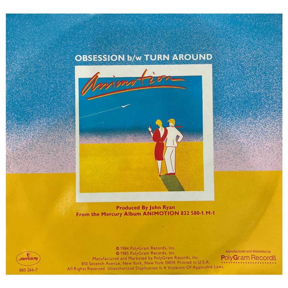 Animotion - Obsession | 7" Single Vinilo Usado image number 1.0