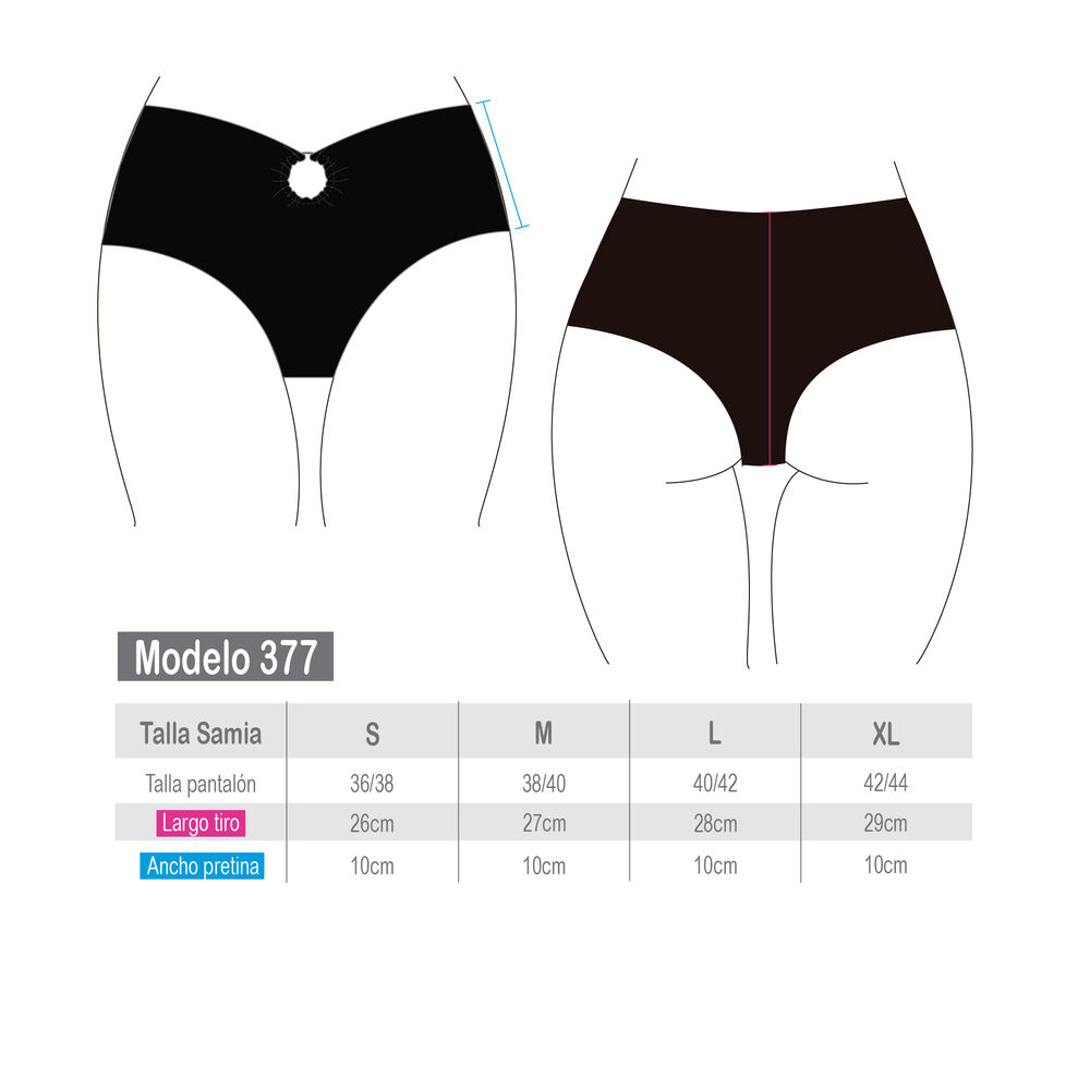 Bikini Calzón Alto Argolla Negro image number 3.0